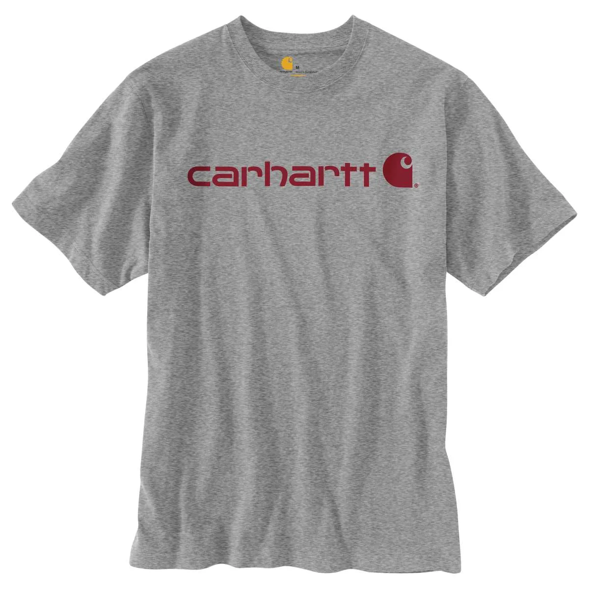 Carhartt Men's Granite Heather Signature Logo Short Sleeve T-Shirt