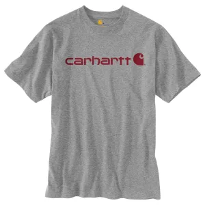 Carhartt Men's Granite Heather Signature Logo Short Sleeve T-Shirt