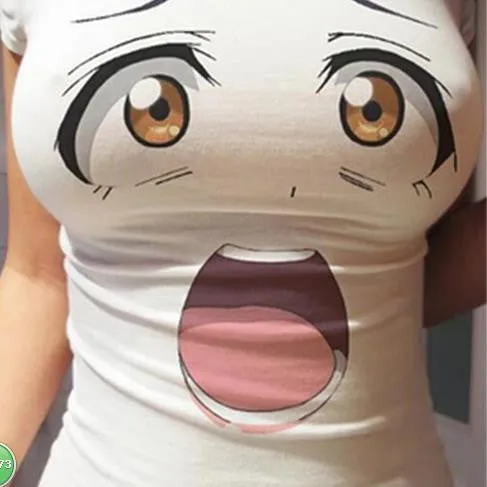 Cartoon Funny Love Live School Flower Print Top T-shirt