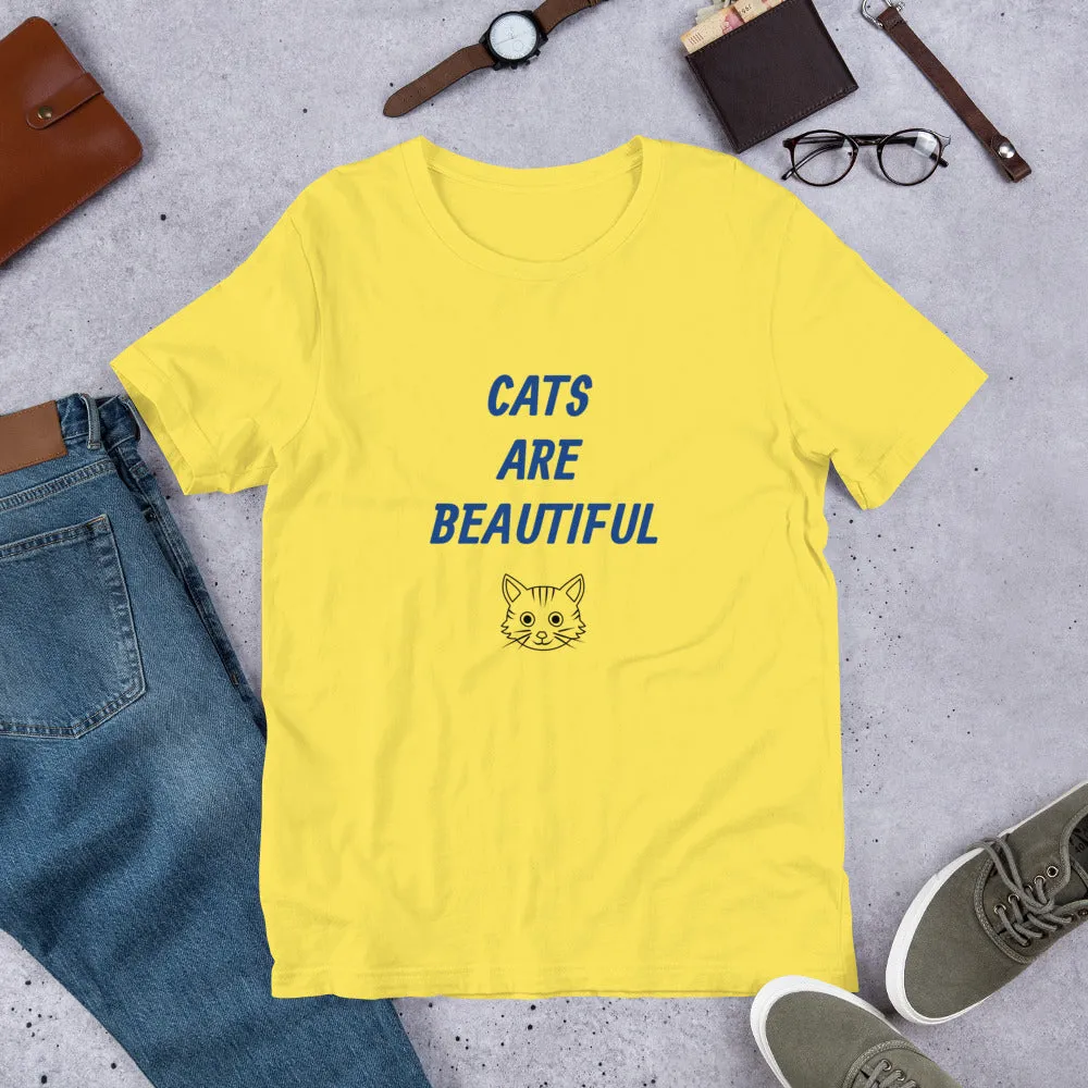 Cats Are Beautiful Short-Sleeve Unisex T-Shirt