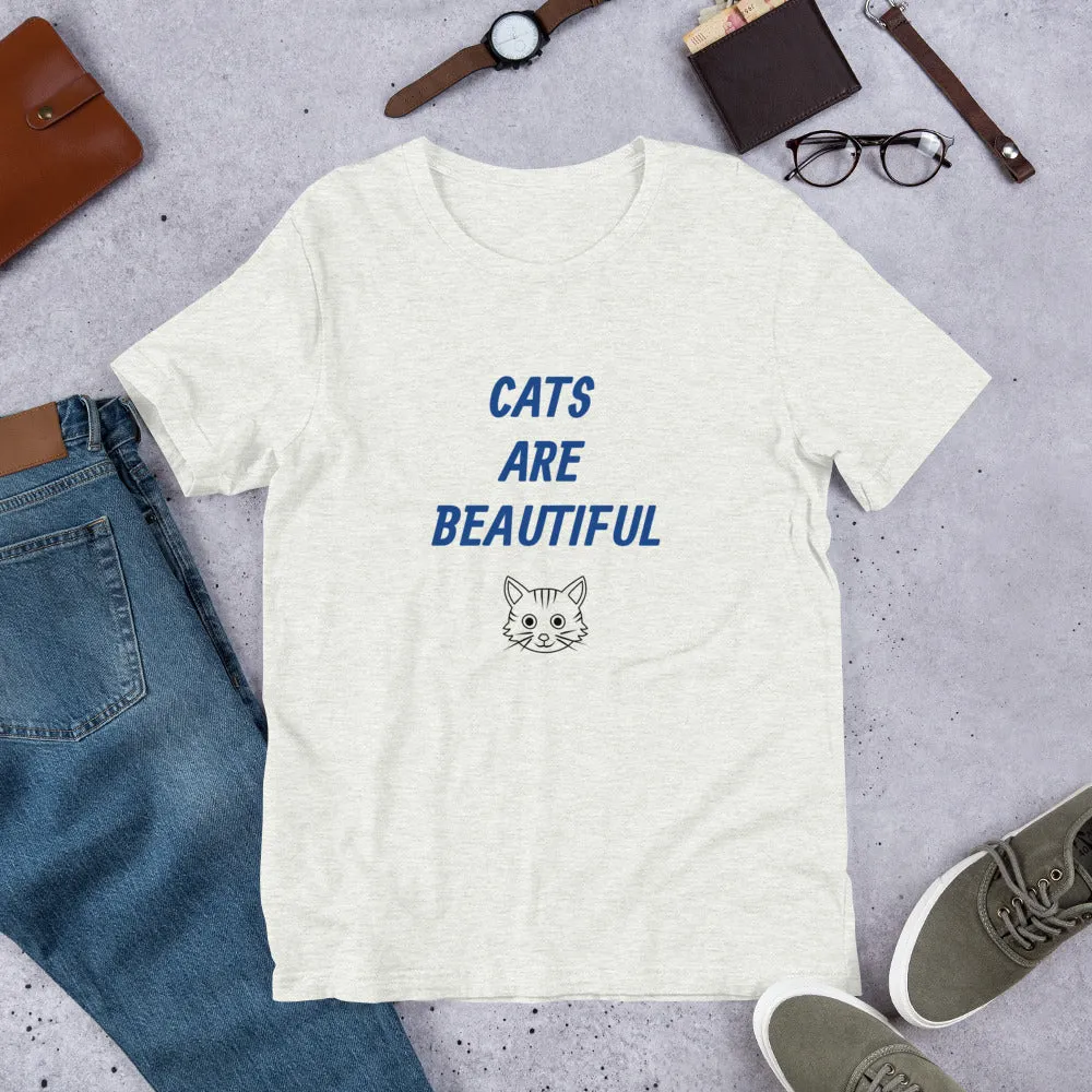 Cats Are Beautiful Short-Sleeve Unisex T-Shirt
