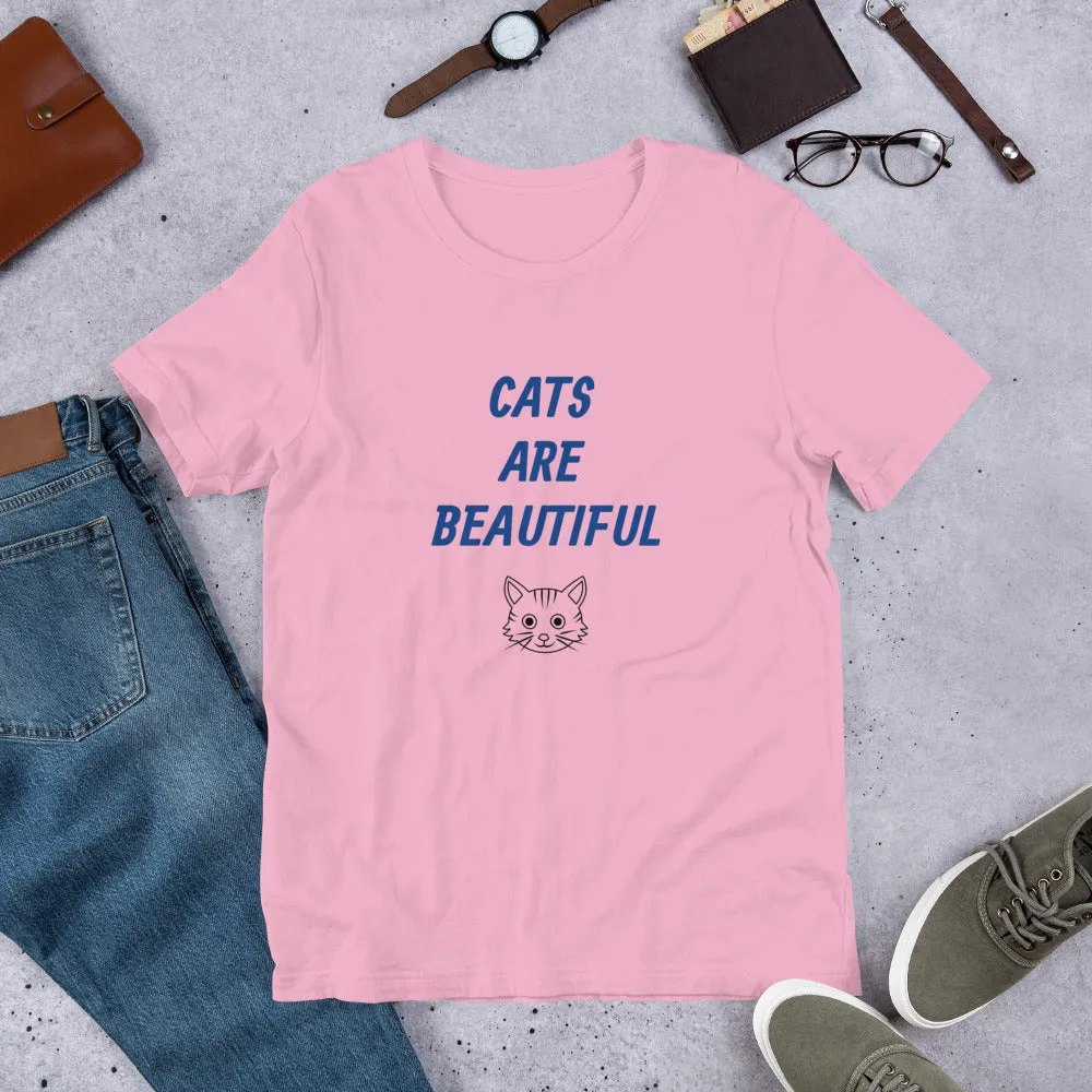 Cats Are Beautiful Short-Sleeve Unisex T-Shirt