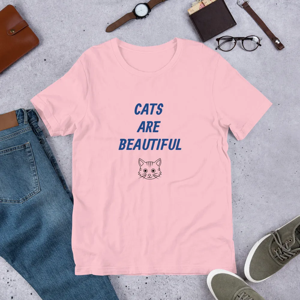 Cats Are Beautiful Short-Sleeve Unisex T-Shirt