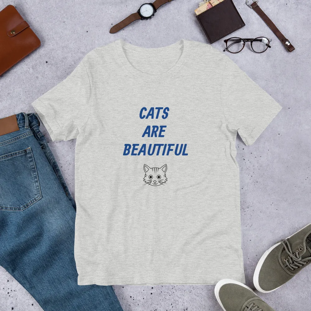 Cats Are Beautiful Short-Sleeve Unisex T-Shirt