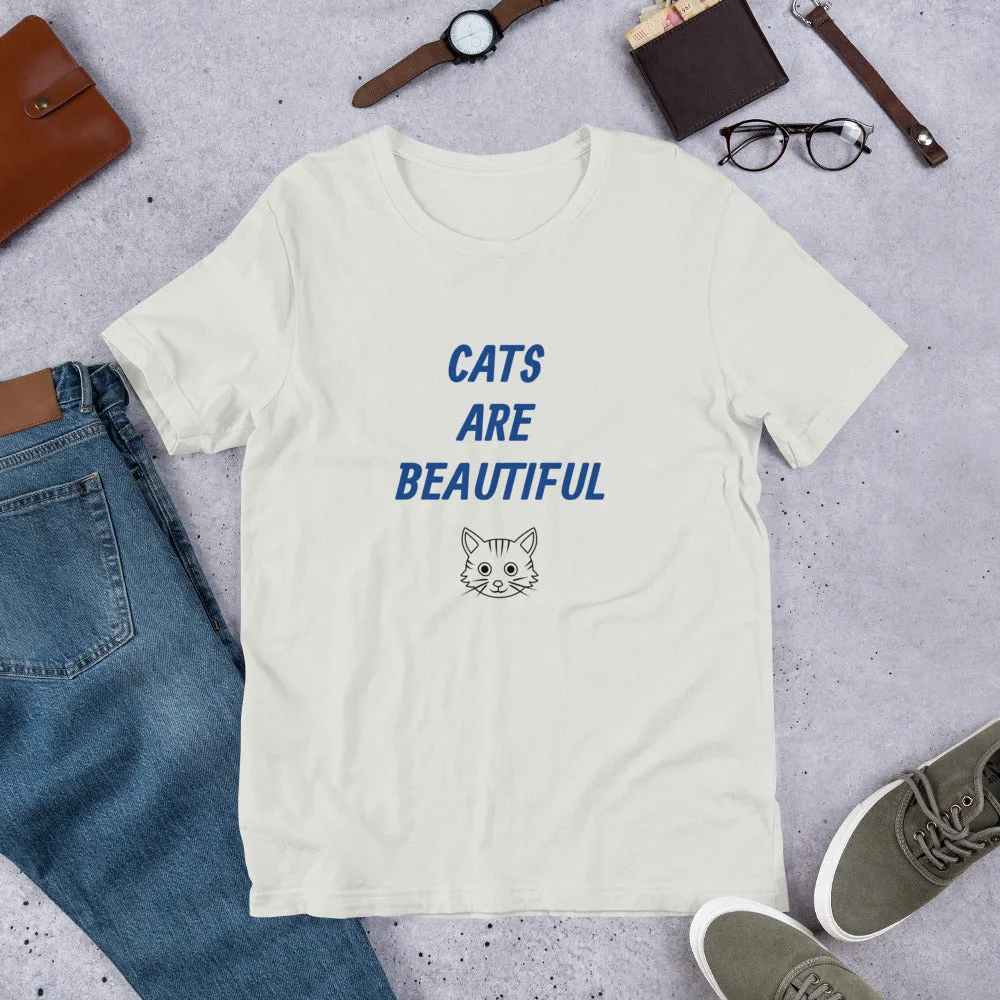 Cats Are Beautiful Short-Sleeve Unisex T-Shirt