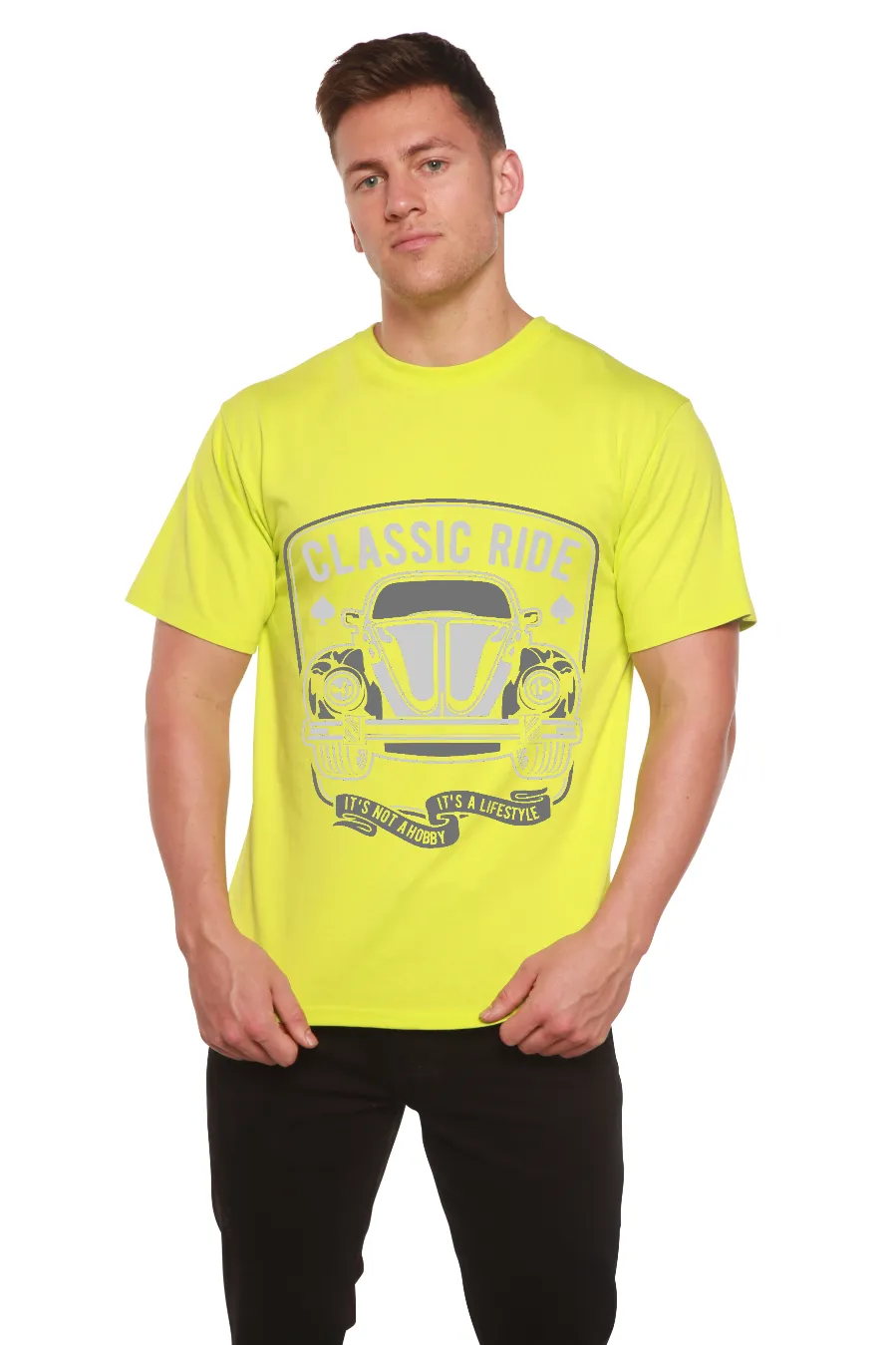 Classic Ride Men's Bamboo Viscose/Organic Cotton Short Sleeve Graphic T-Shirt