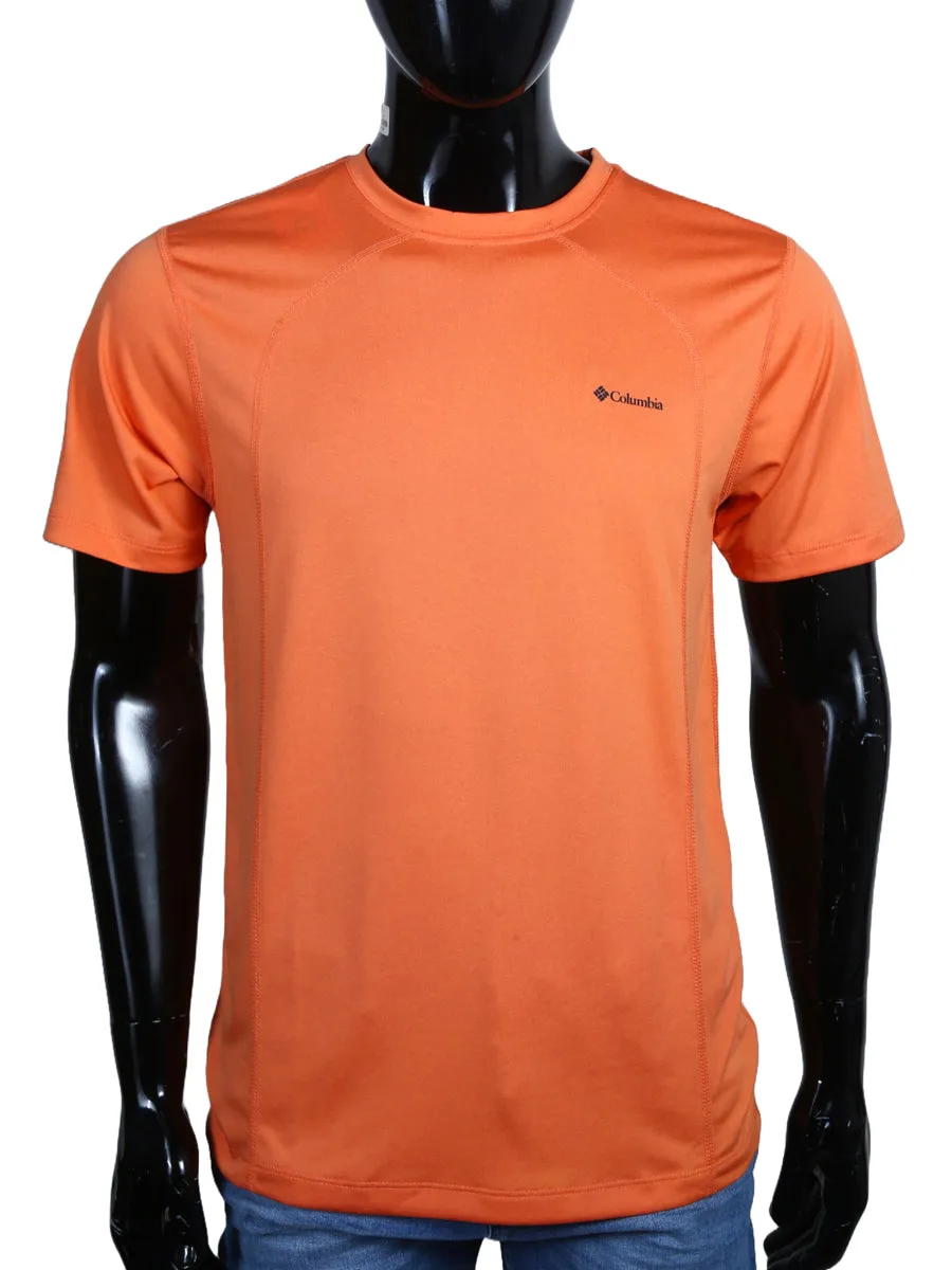 Columbia Mens S/S R-N Dry Fit T-Shits (Orange)