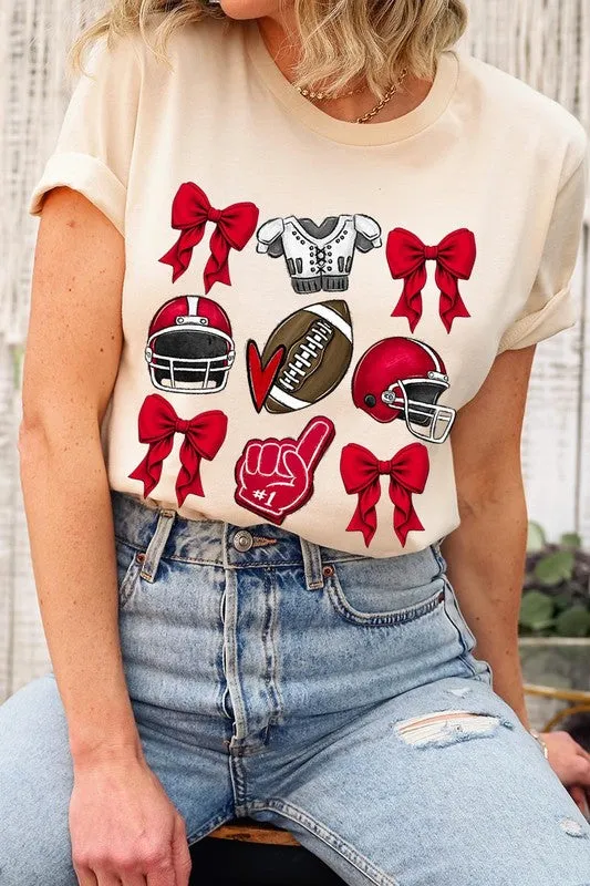 Coquette Football Graphic Tee 20 Colors to choose from!