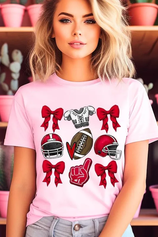 Coquette Football Graphic Tee 20 Colors to choose from!