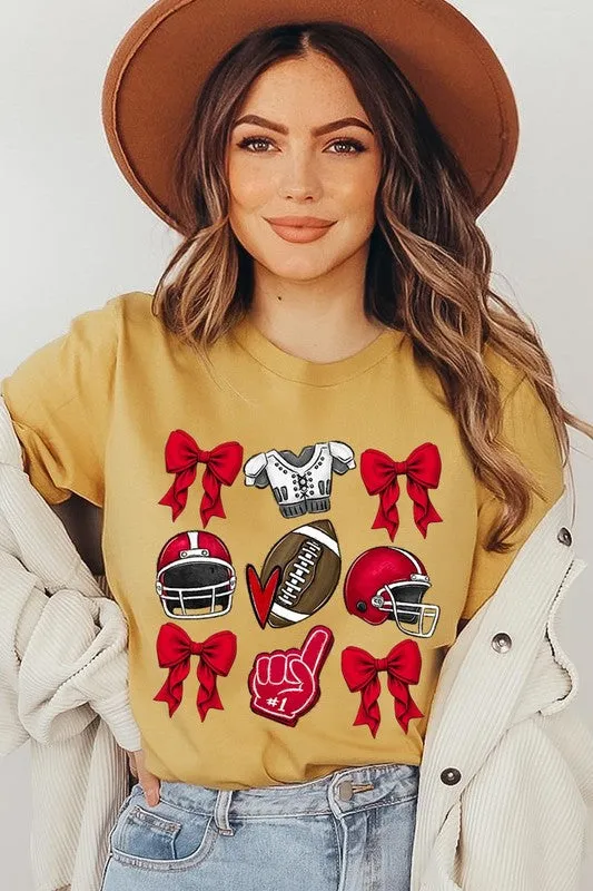 Coquette Football Graphic Tee 20 Colors to choose from!