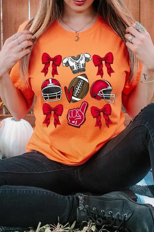 Coquette Football Graphic Tee 20 Colors to choose from!