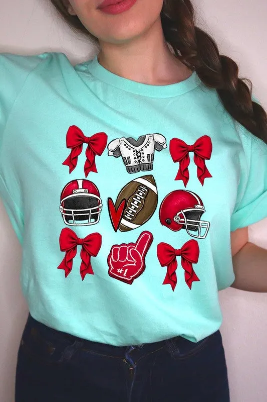 Coquette Football Graphic Tee 20 Colors to choose from!