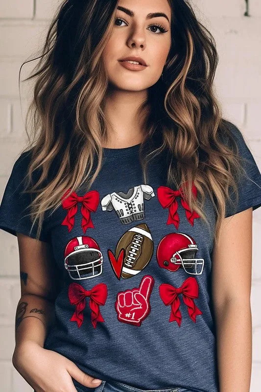 Coquette Football Graphic Tee 20 Colors to choose from!