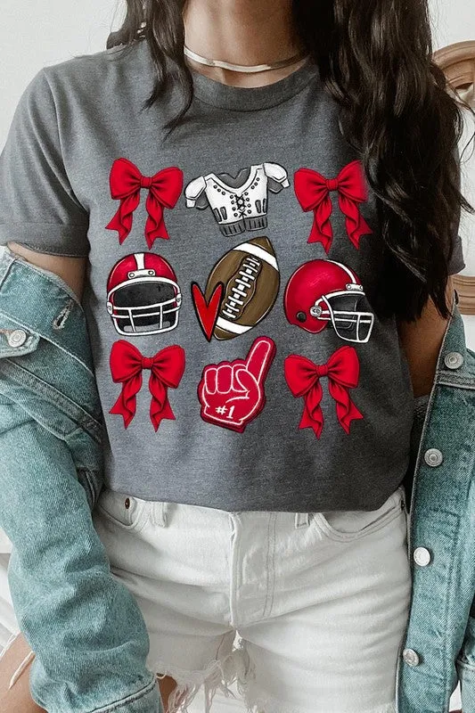 Coquette Football Graphic Tee 20 Colors to choose from!