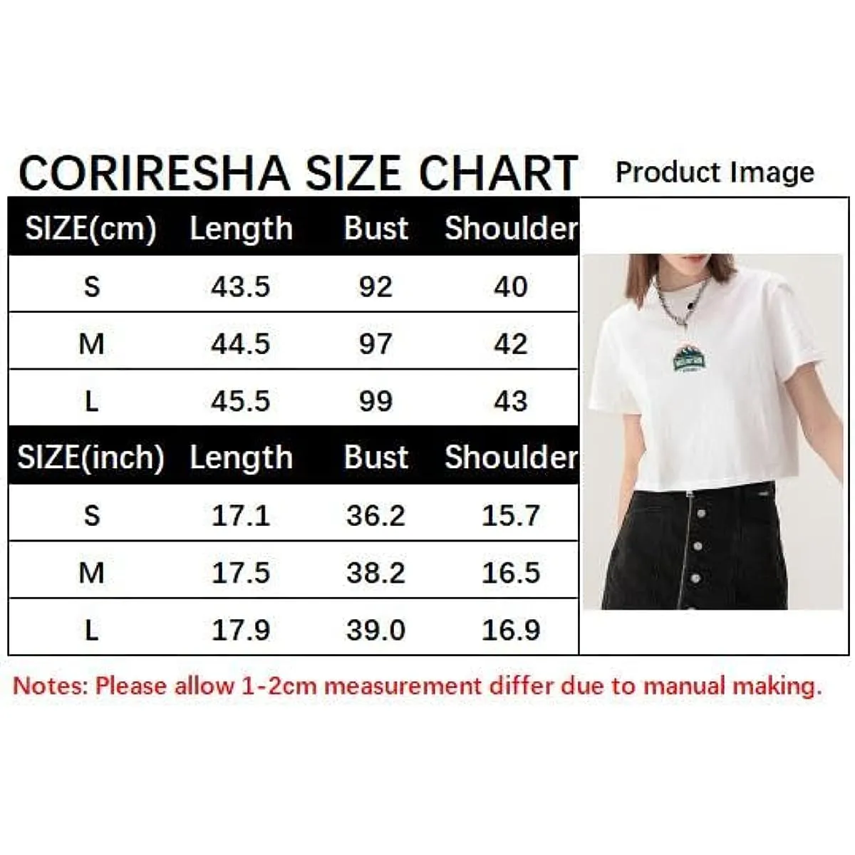 CORIRESHA Women's Retro Mountain Crewneck Summer Short Sleeve Crop Sun T-Shirt