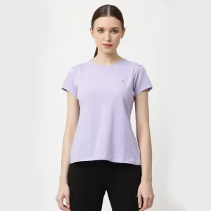 Crew Neck Solid T-Shirt - Floral Lilac