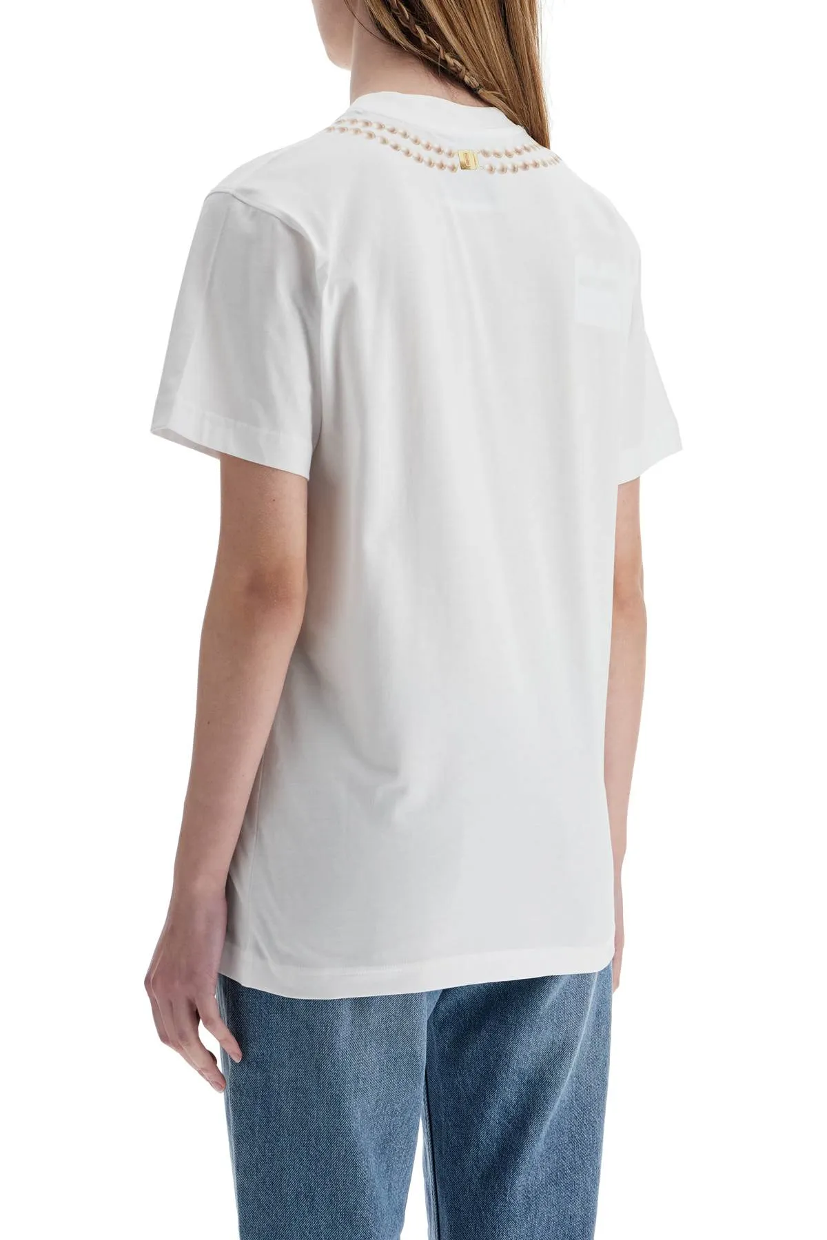Croissant Print Cotton T-Shirt