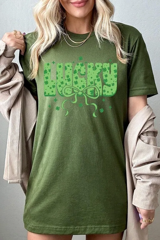 Croquette Lucky Bow Graphic Tee