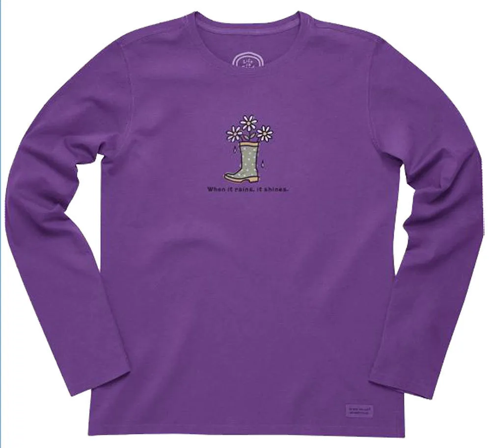 Crusher L/S When It Rains Boot T-Shirt by Life is good