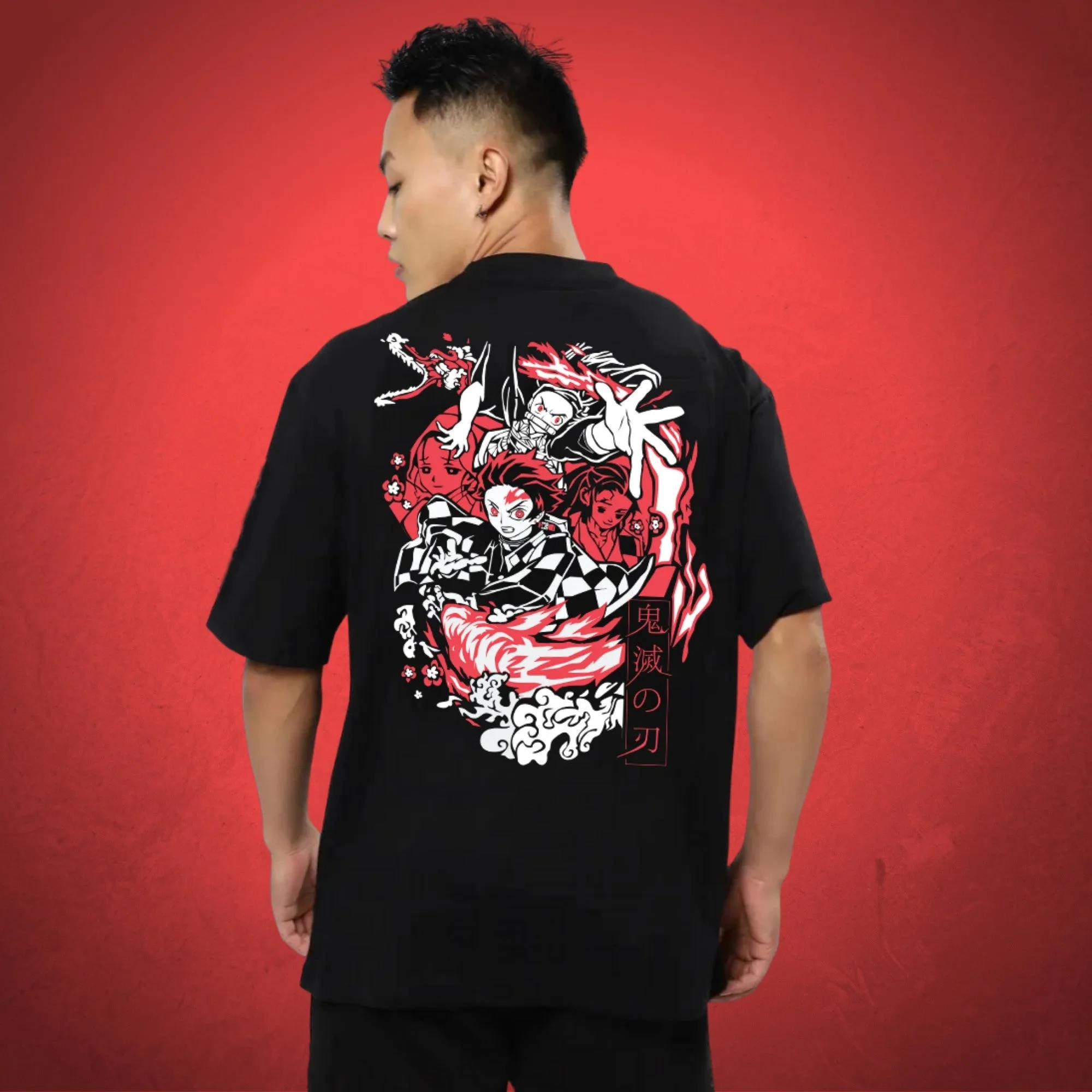 Demon Slayer Kamado Anime Over Sized T-shirt
