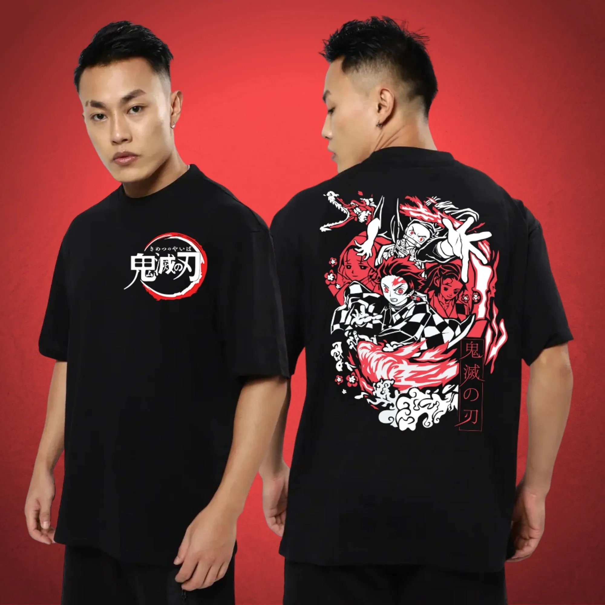 Demon Slayer Kamado Anime Over Sized T-shirt