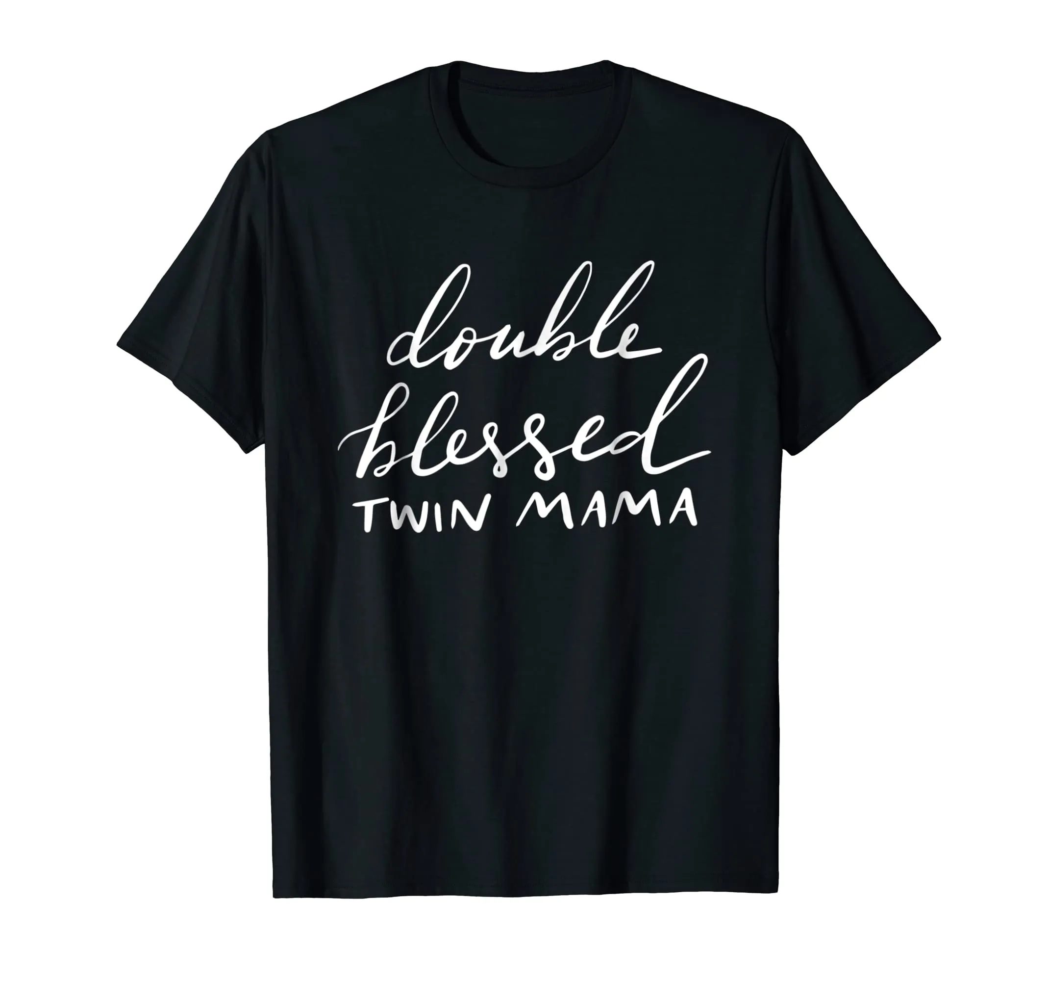 Double Blessed Twin Mama T-Shirt Women's Mother Gift Mom