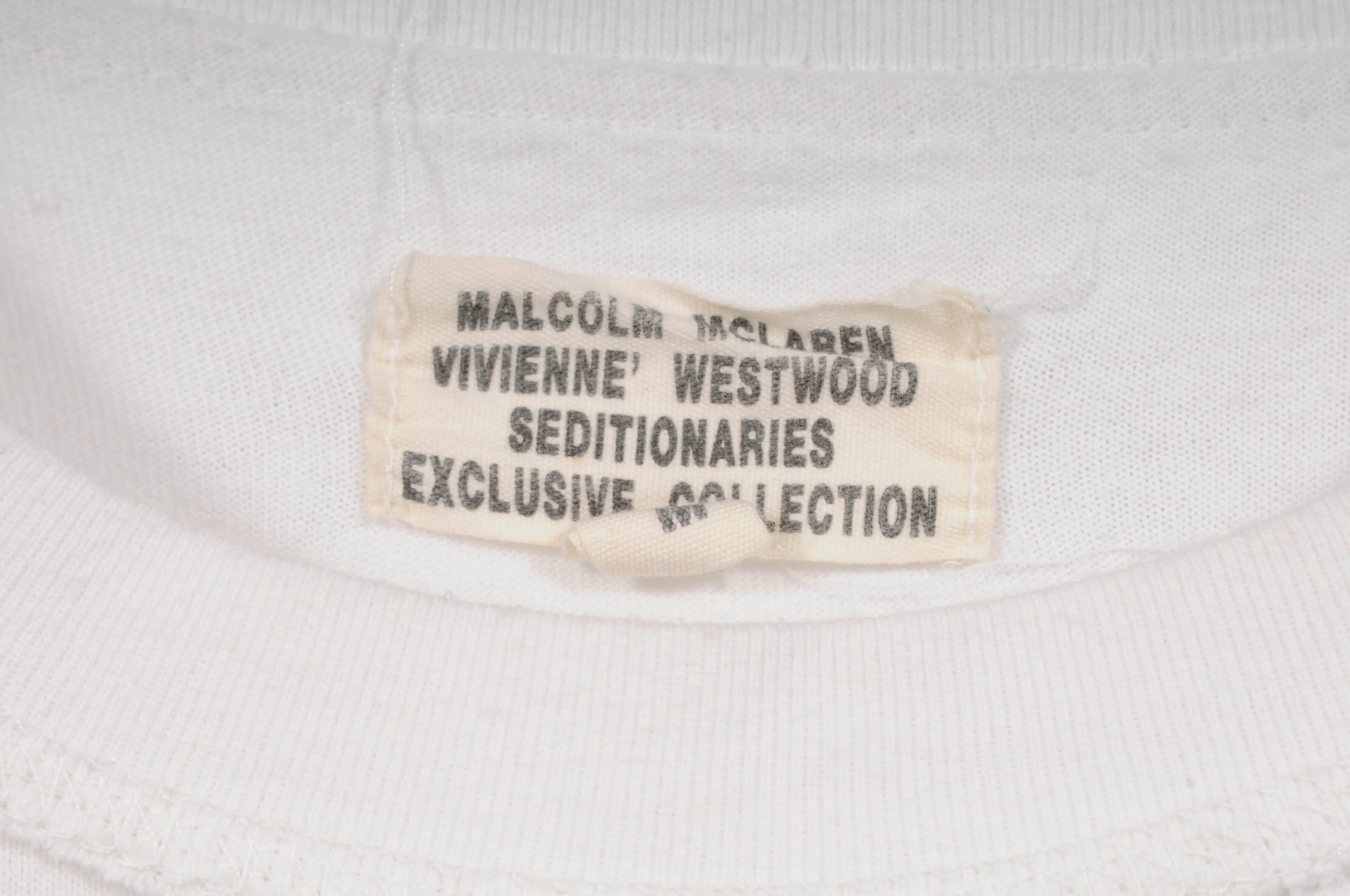 Early 80’s World’s End Malcom Mclaren Seditionaries Mickey White T Shirt