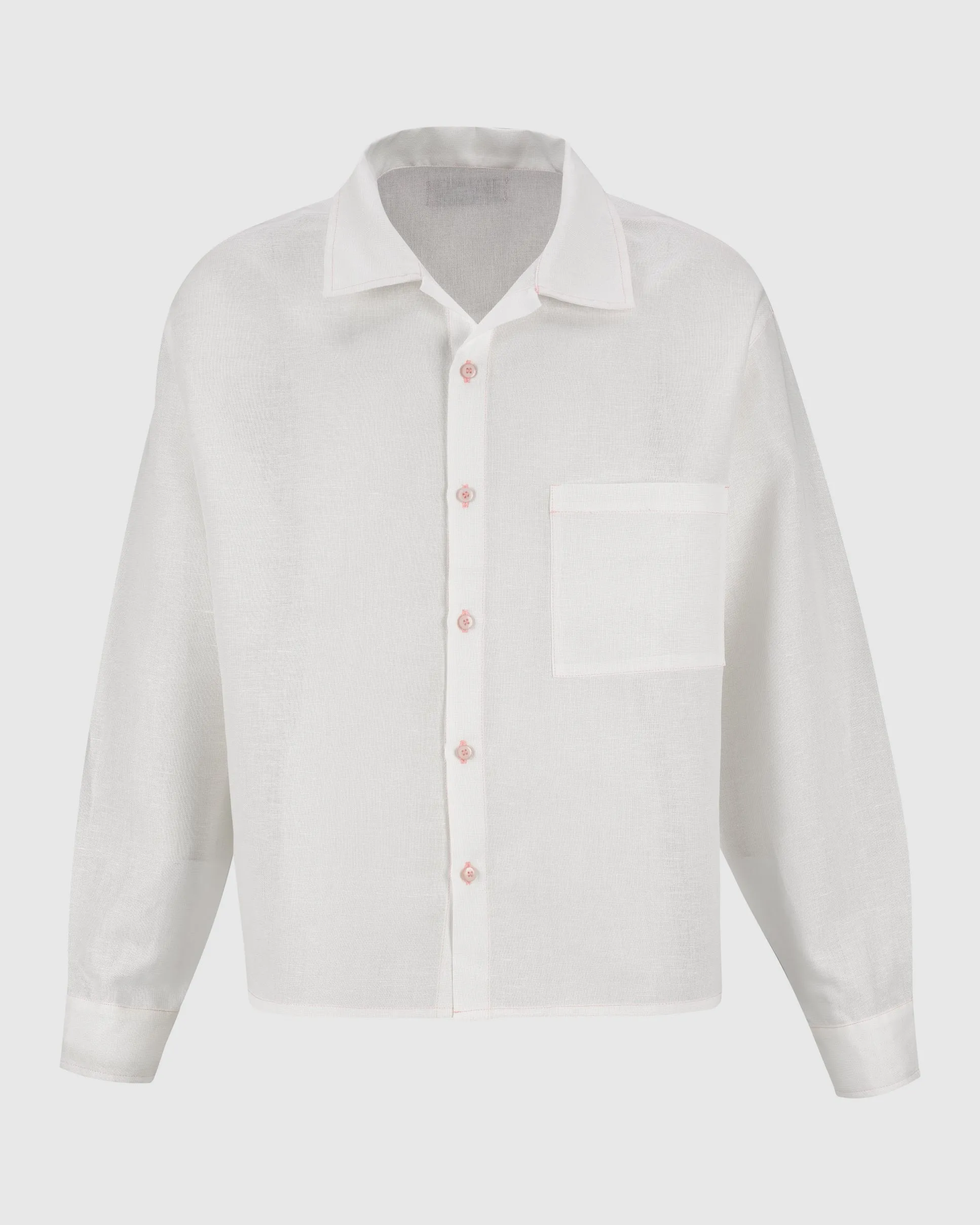 ESSENTIAL LINEN SHIRT IN WHITE