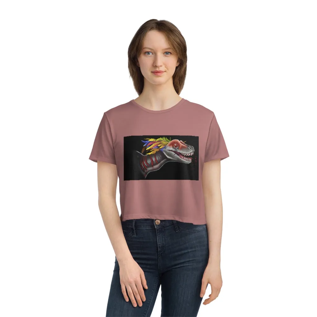 Feathered Raptor Women's Flowy Cropped Tee