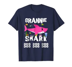 Grannie Shark T Shirt Mother Grandma Mother's Day Christmas