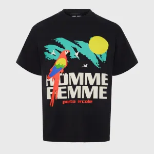Homme   Femme "Parrot" Tee - Black