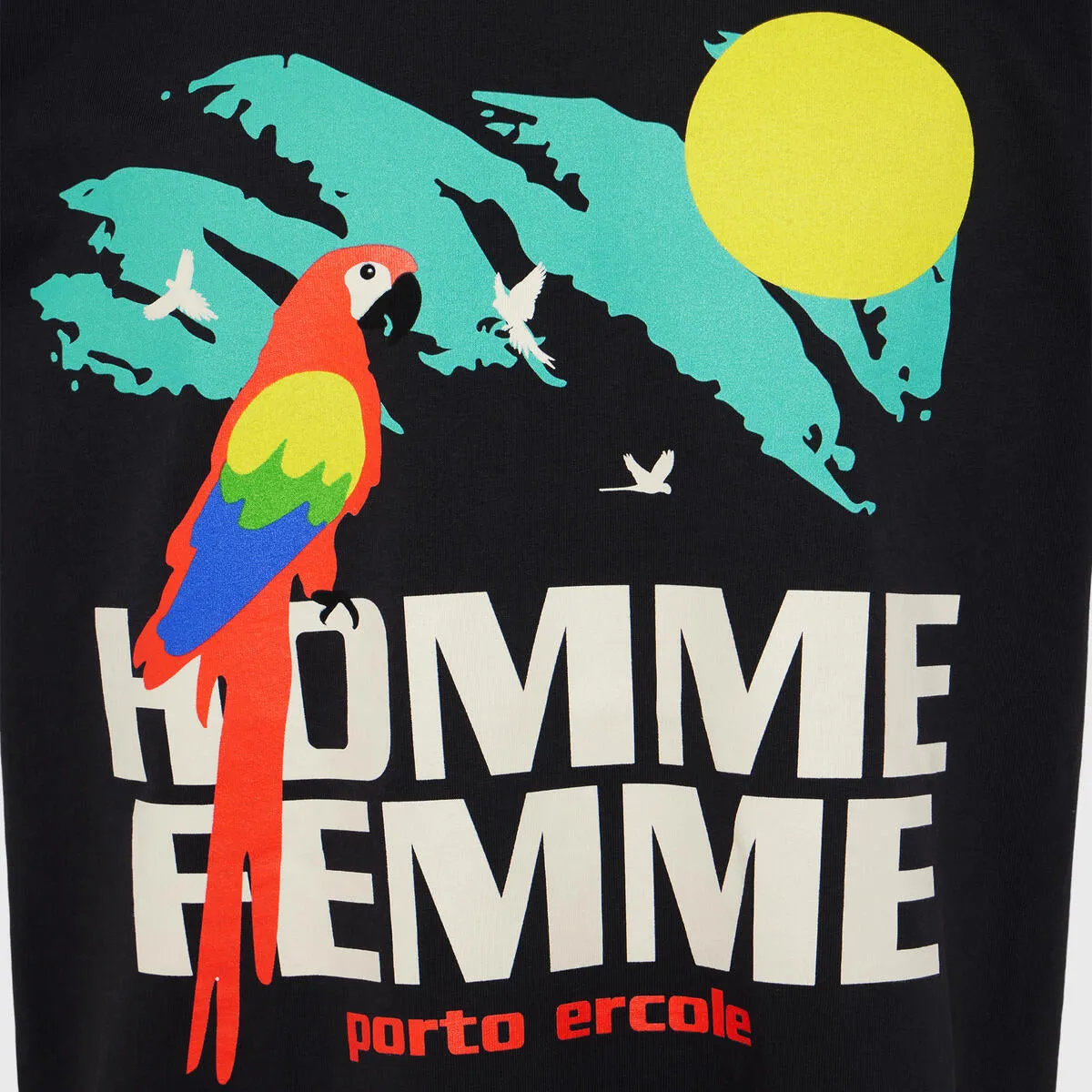 Homme   Femme "Parrot" Tee - Black