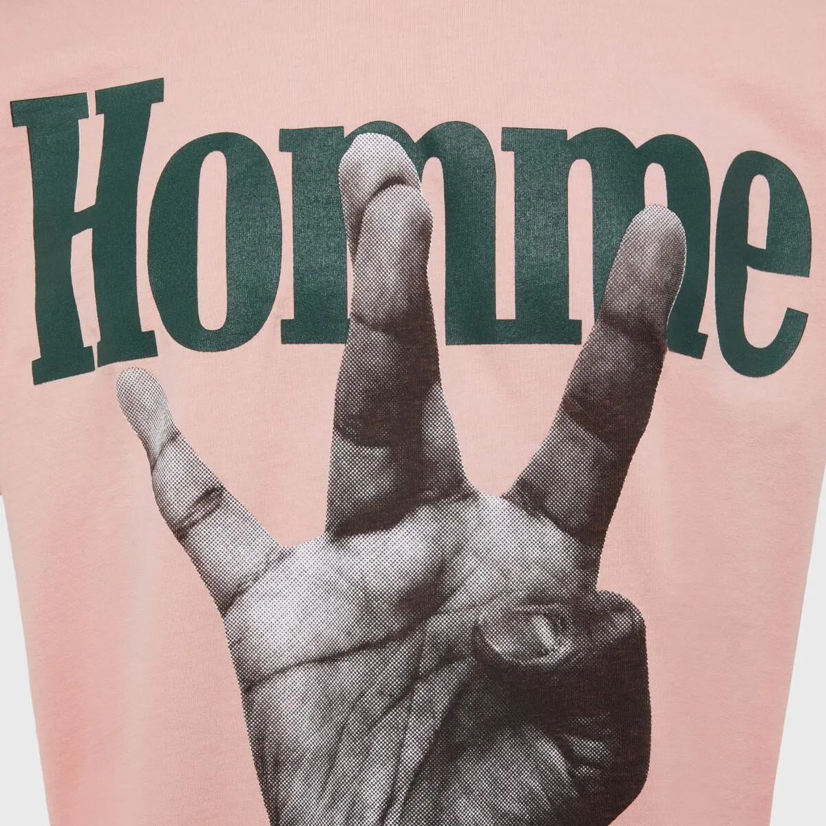 Homme   Femme Twisted Fingers Pink Tee (HFSS2022127-3)