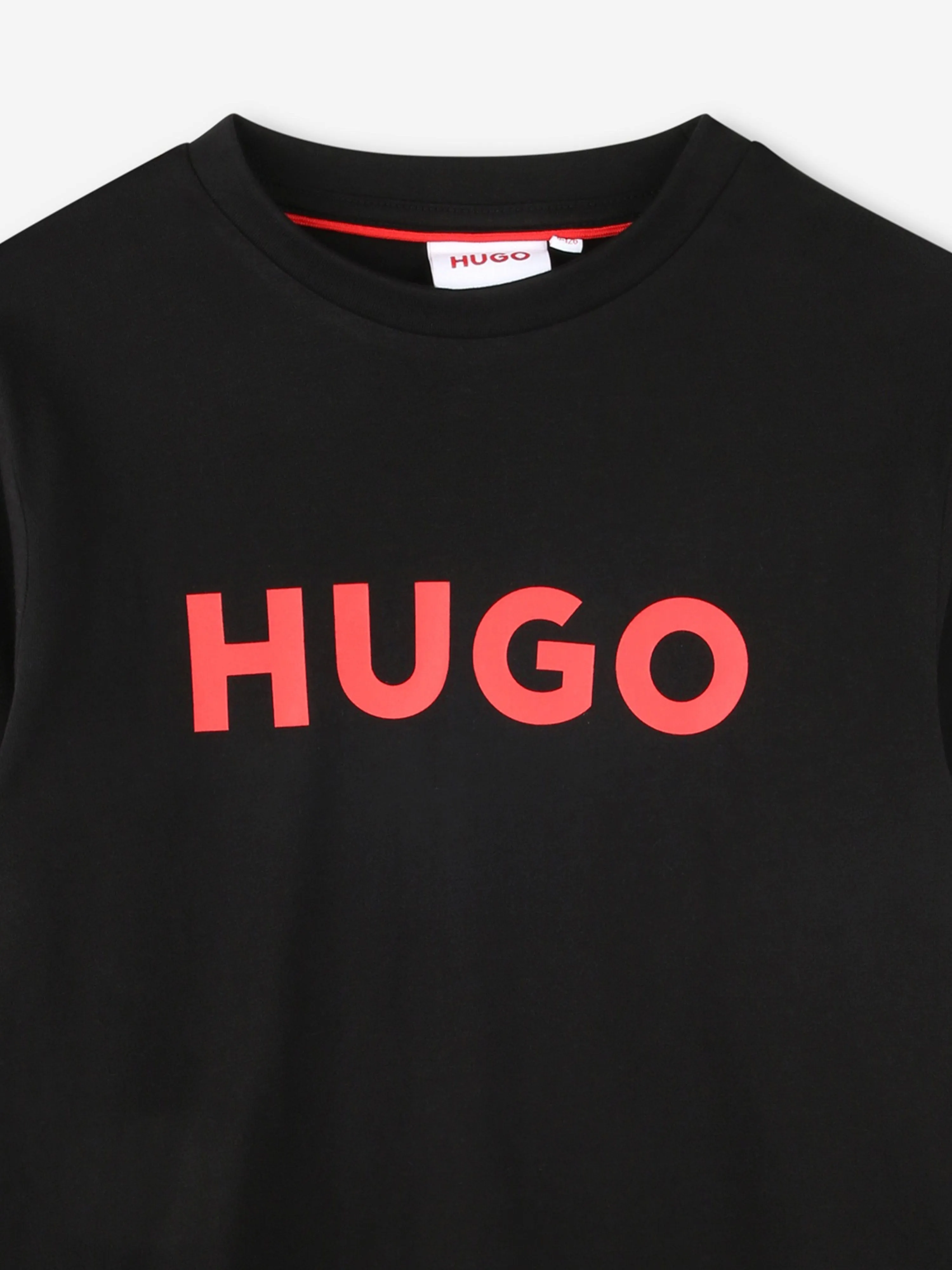 Hugo Boys Long Sleeve Logo T-Shirt in Black