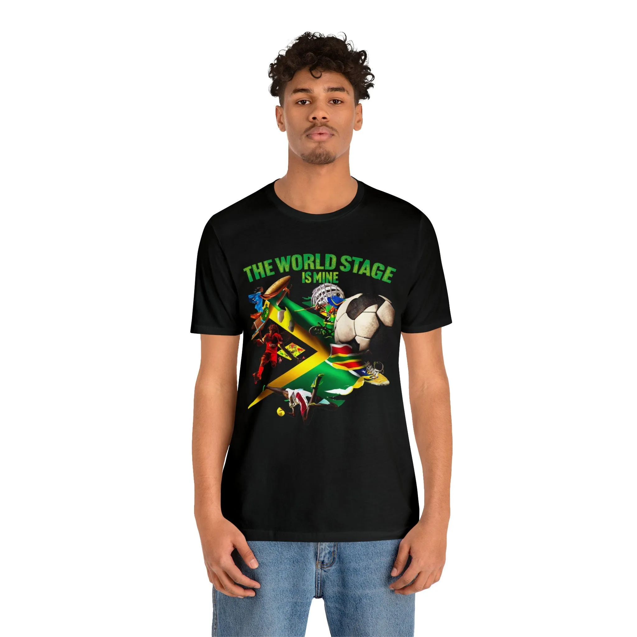 Jamaica The World Stage T-shirt | I will dominate Design shirts | Inspirational words | Jamaican T-shirt design