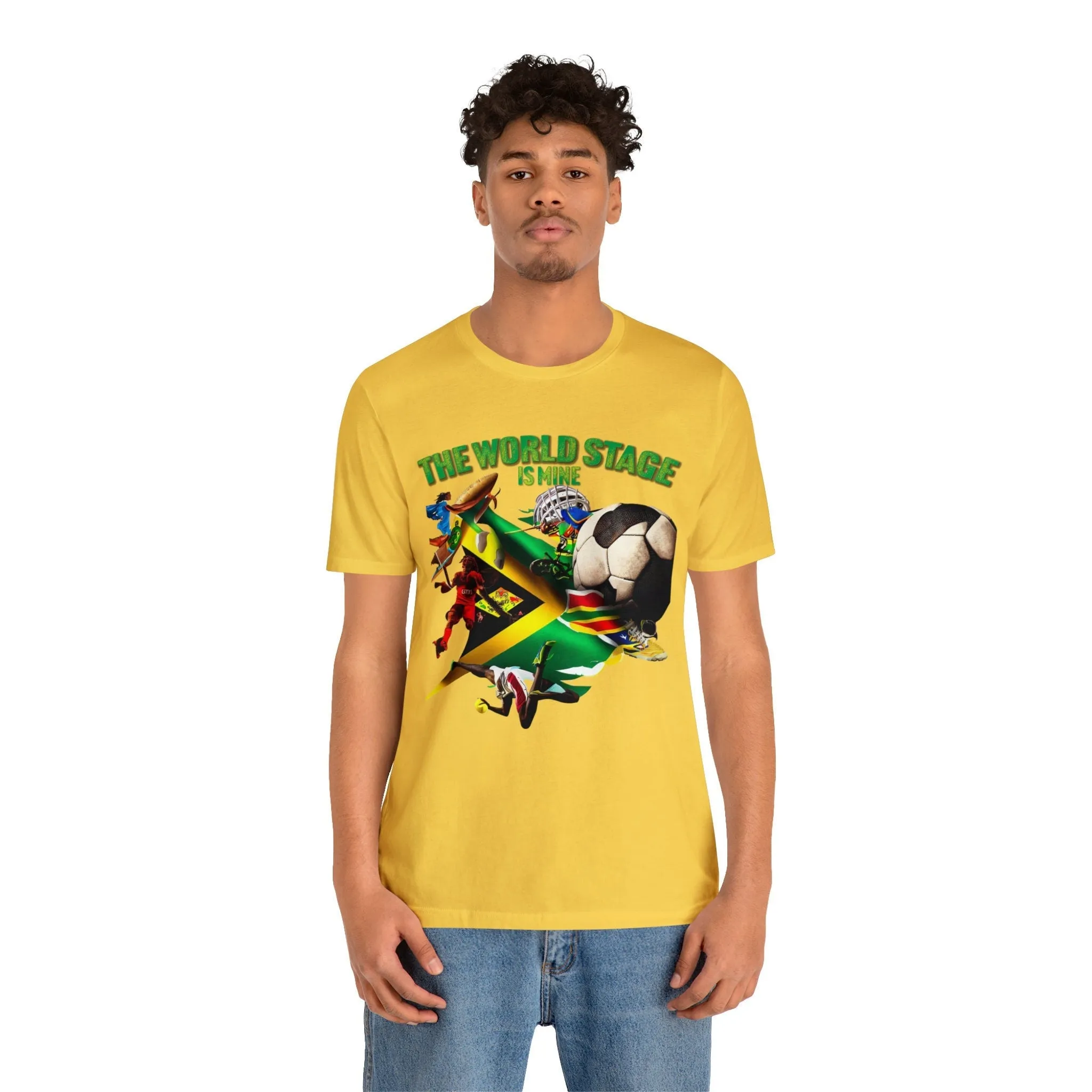 Jamaica The World Stage T-shirt | I will dominate Design shirts | Inspirational words | Jamaican T-shirt design