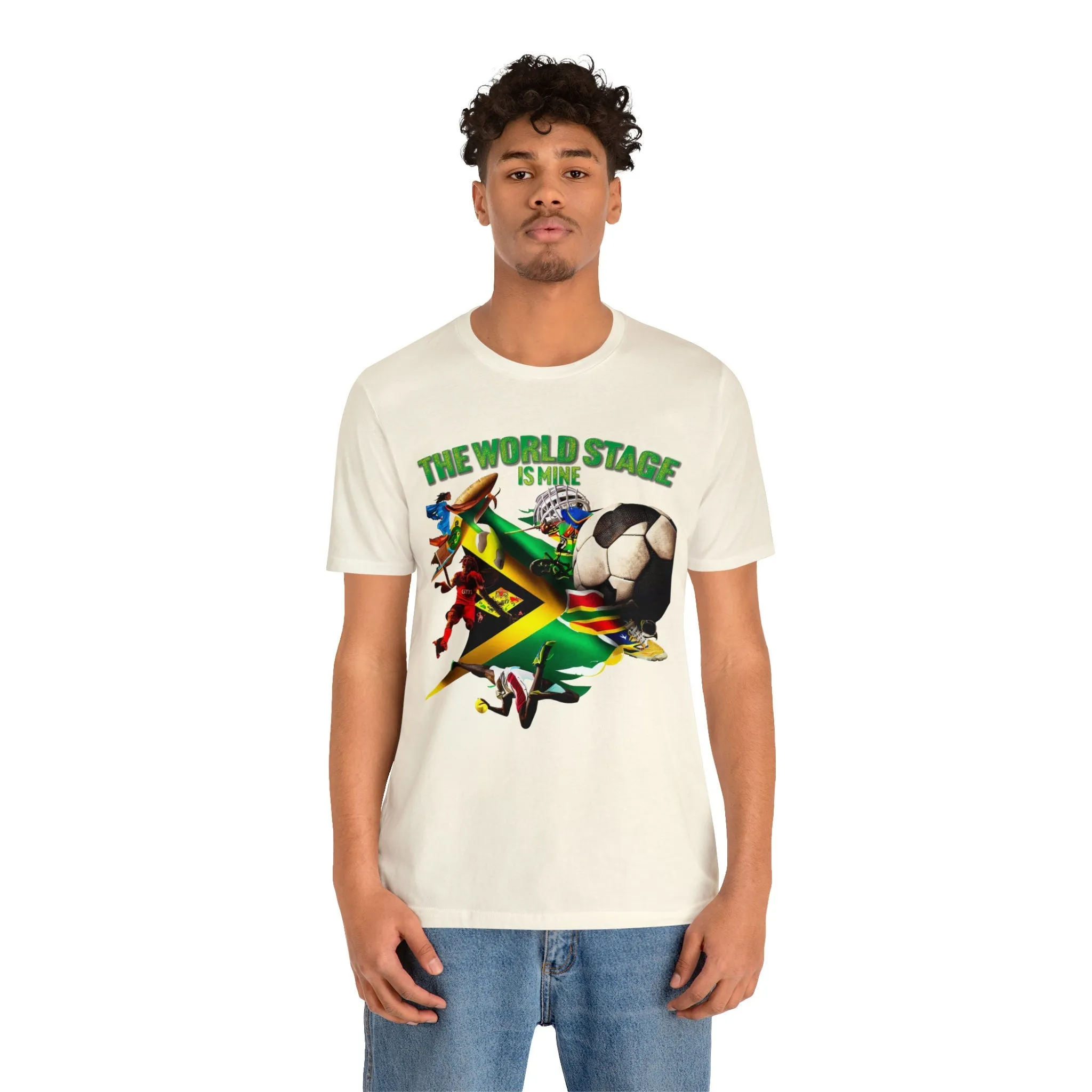 Jamaica The World Stage T-shirt | I will dominate Design shirts | Inspirational words | Jamaican T-shirt design