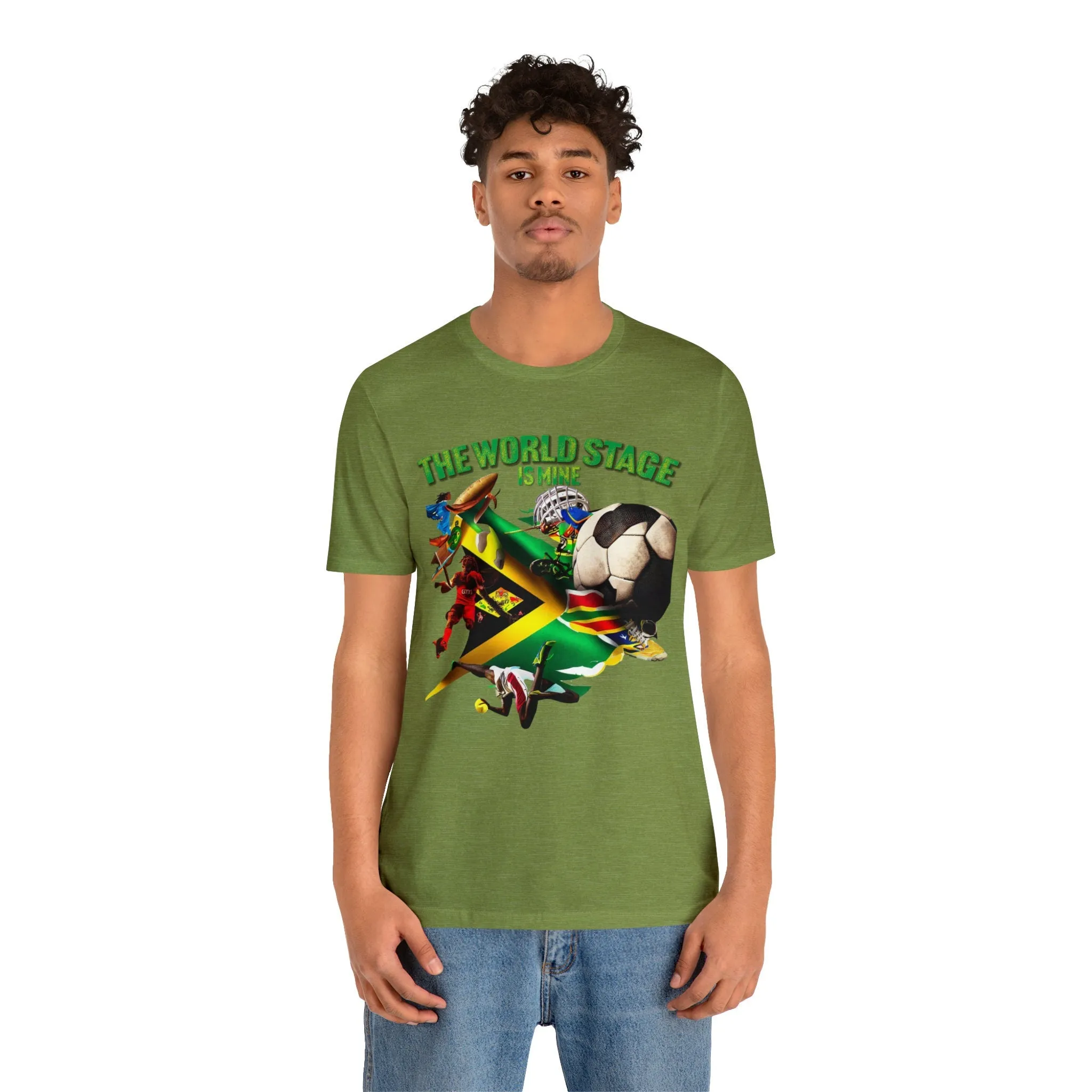 Jamaica The World Stage T-shirt | I will dominate Design shirts | Inspirational words | Jamaican T-shirt design