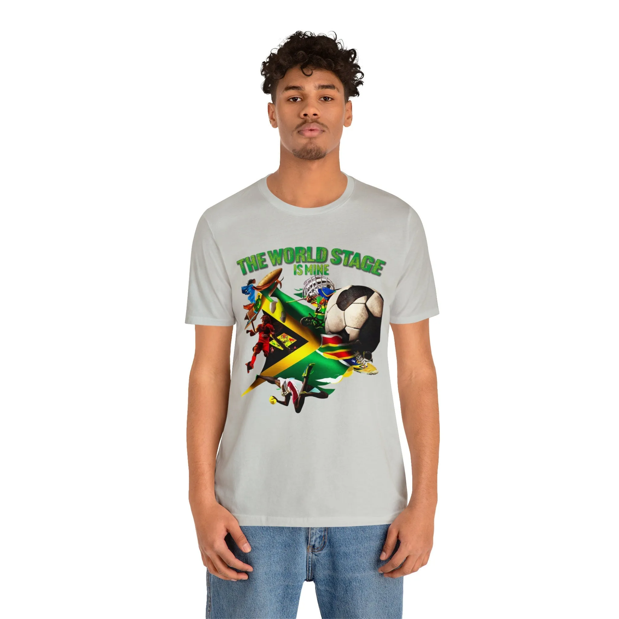 Jamaica The World Stage T-shirt | I will dominate Design shirts | Inspirational words | Jamaican T-shirt design