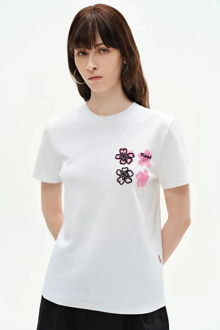 Jardin des Fabriques Printed T-Shirt in Pima Cotton