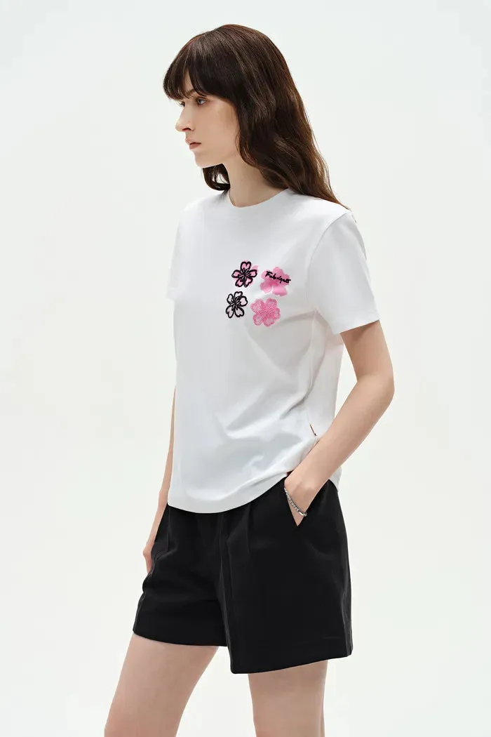 Jardin des Fabriques Printed T-Shirt in Pima Cotton