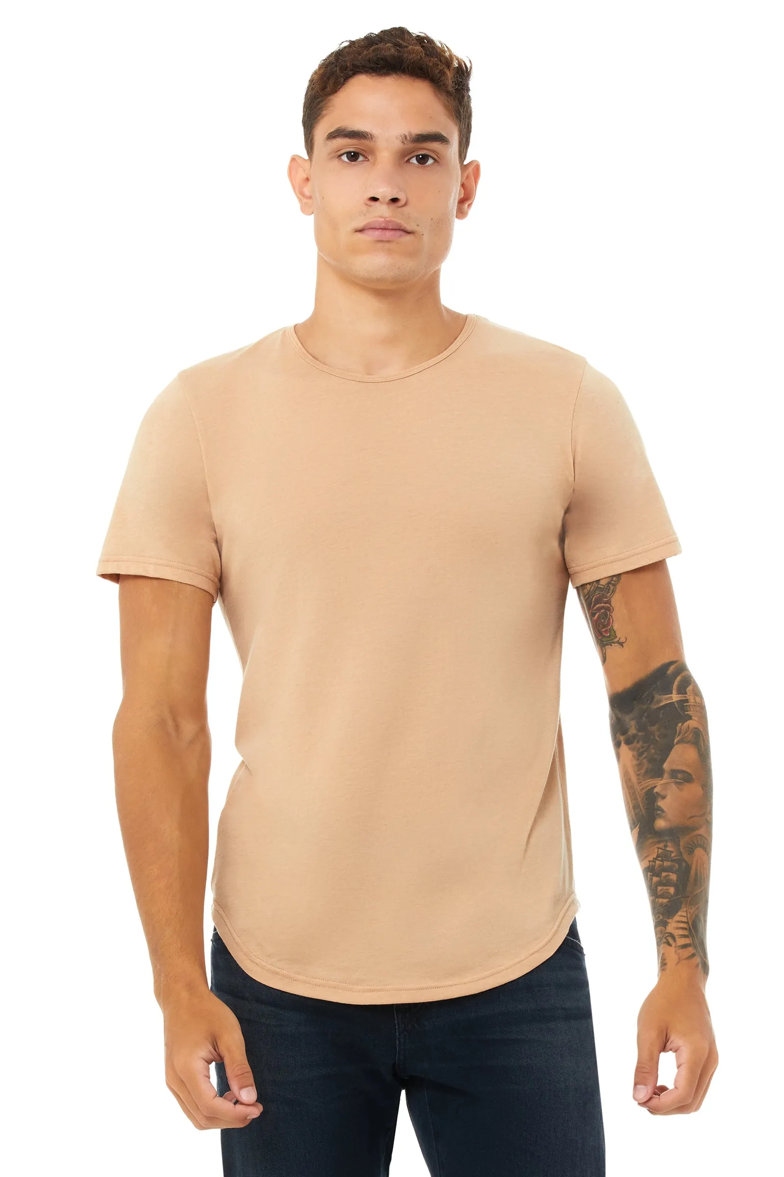 Jersey Short Sleeve T-Shirt with Curved Hem Adult