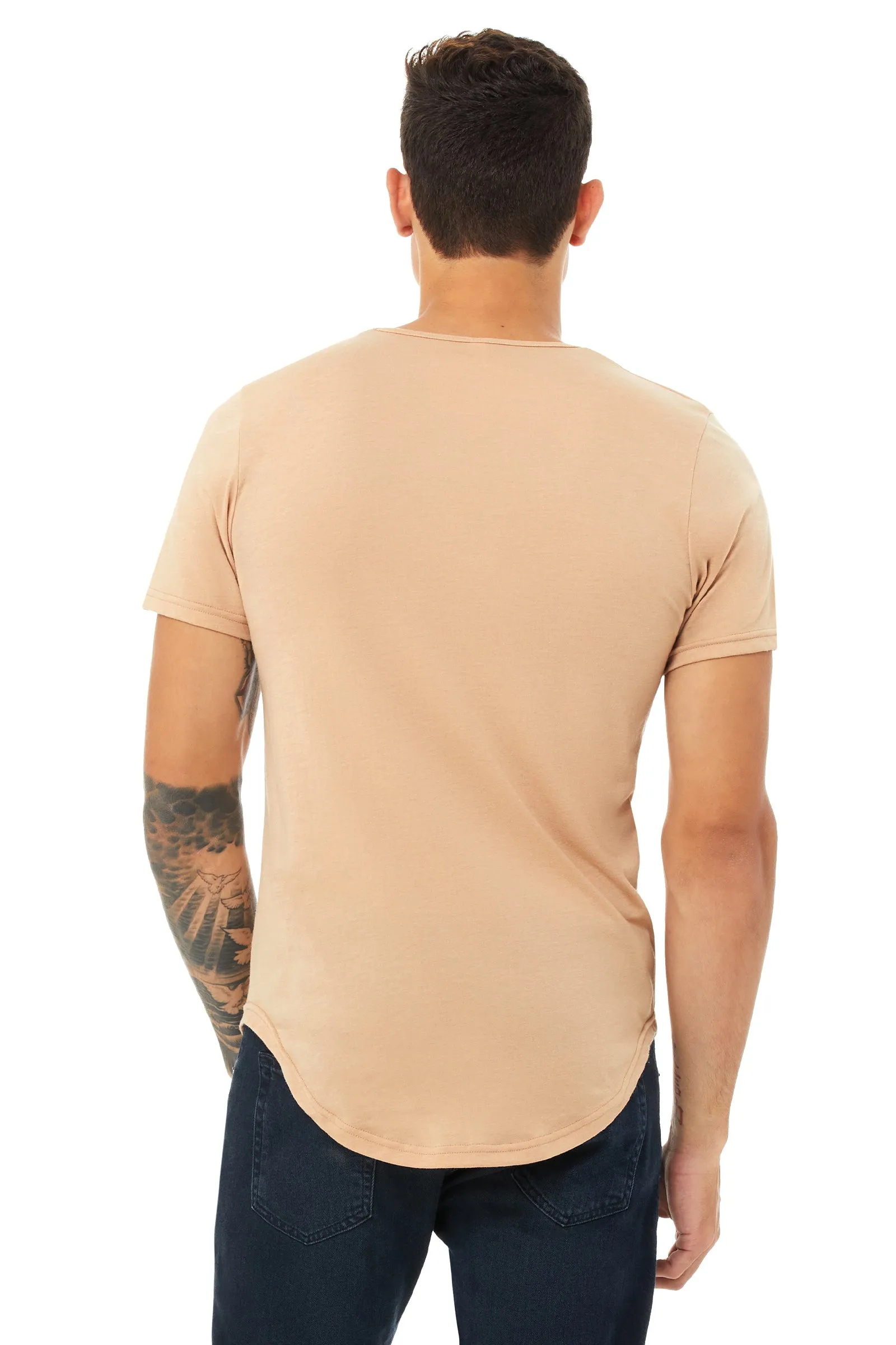 Jersey Short Sleeve T-Shirt with Curved Hem Adult