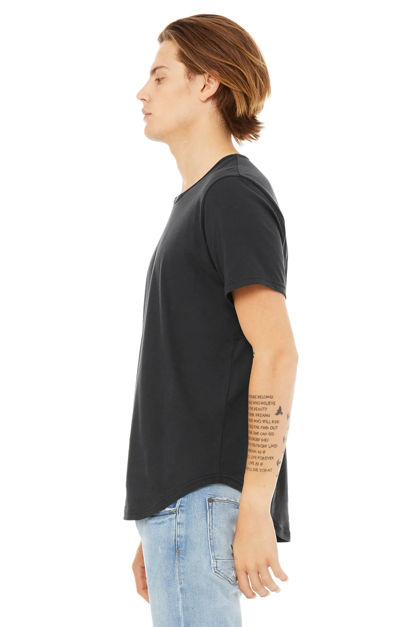 Jersey Short Sleeve T-Shirt with Curved Hem Adult