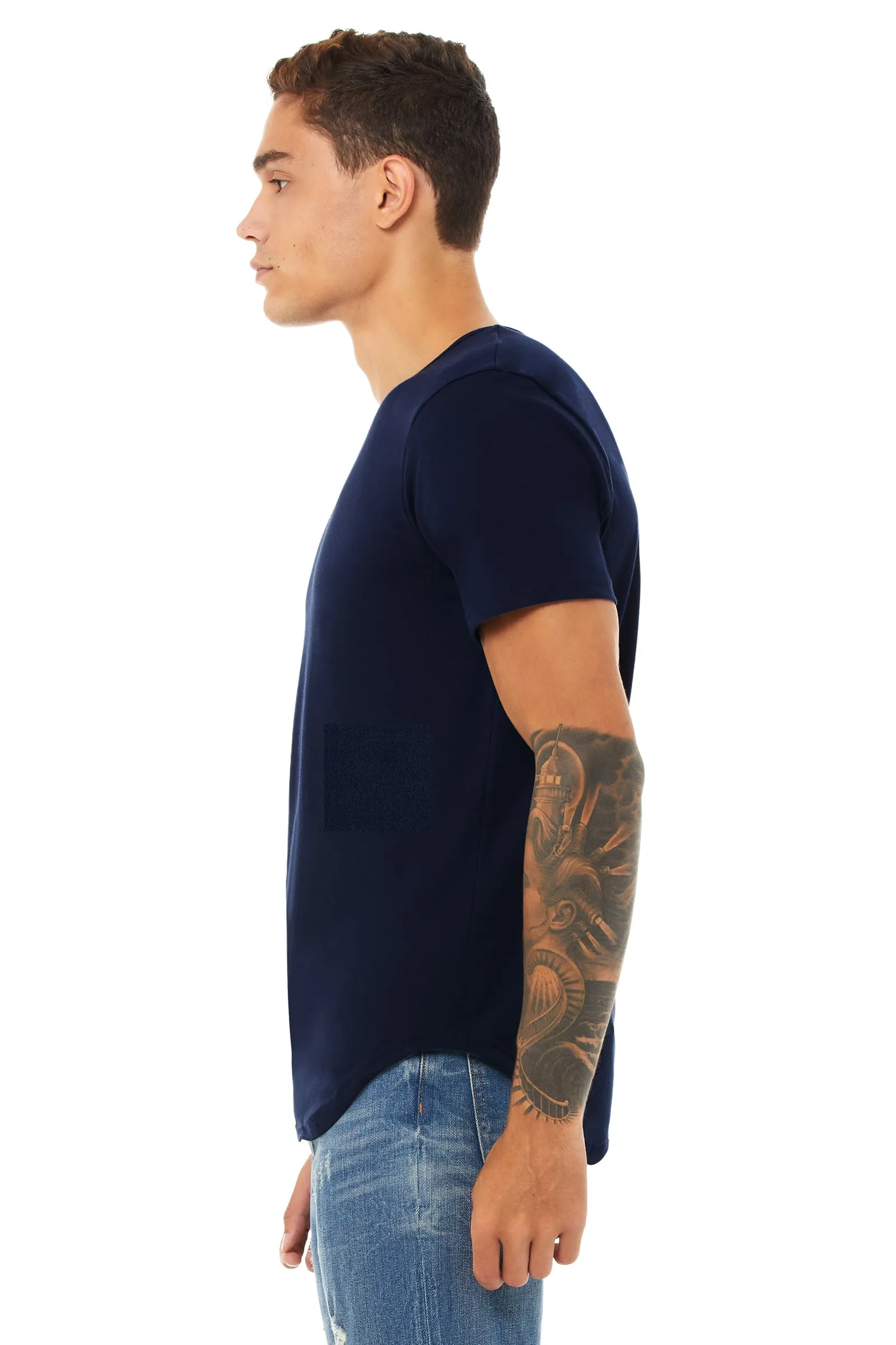 Jersey Short Sleeve T-Shirt with Curved Hem Adult
