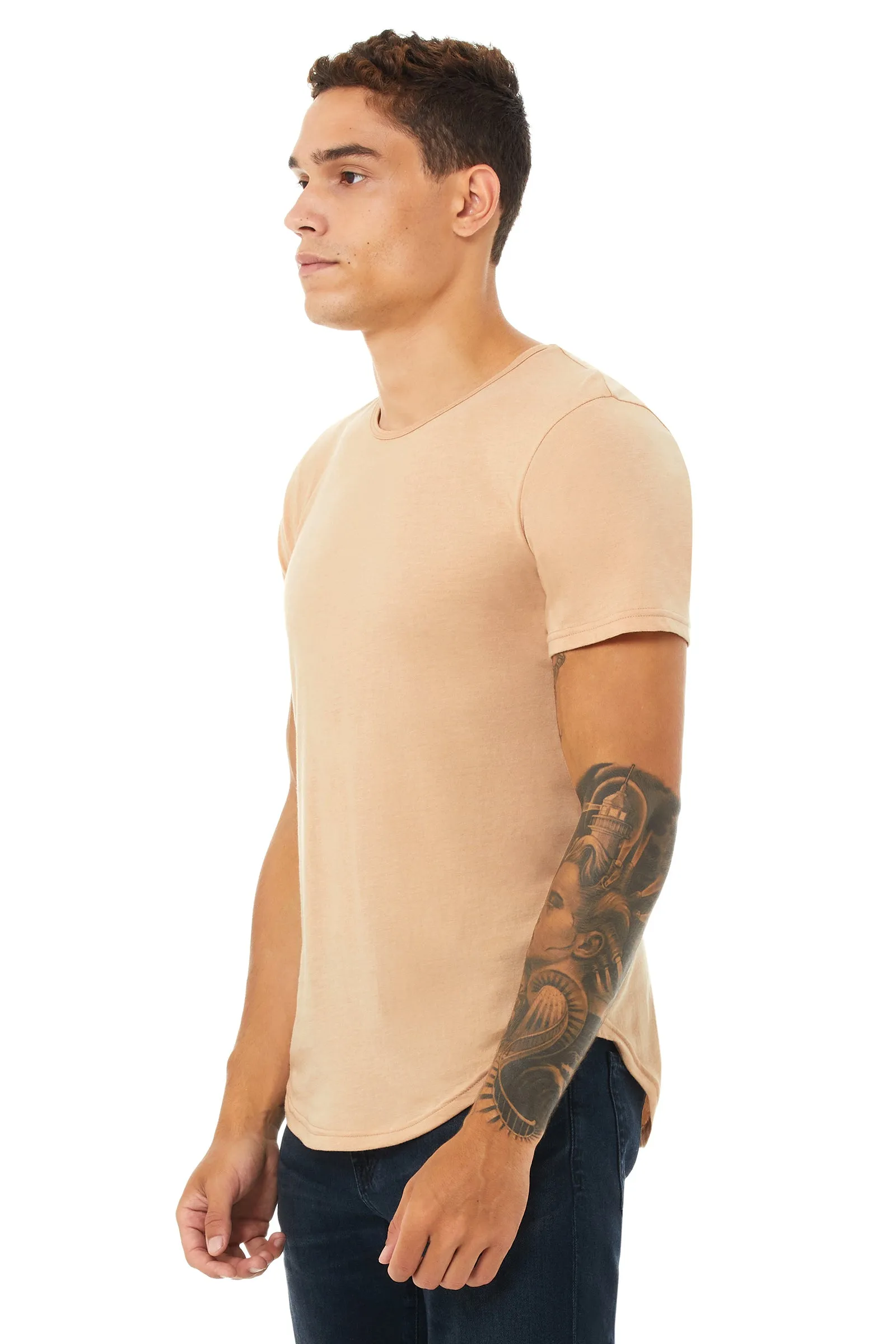 Jersey Short Sleeve T-Shirt with Curved Hem Adult