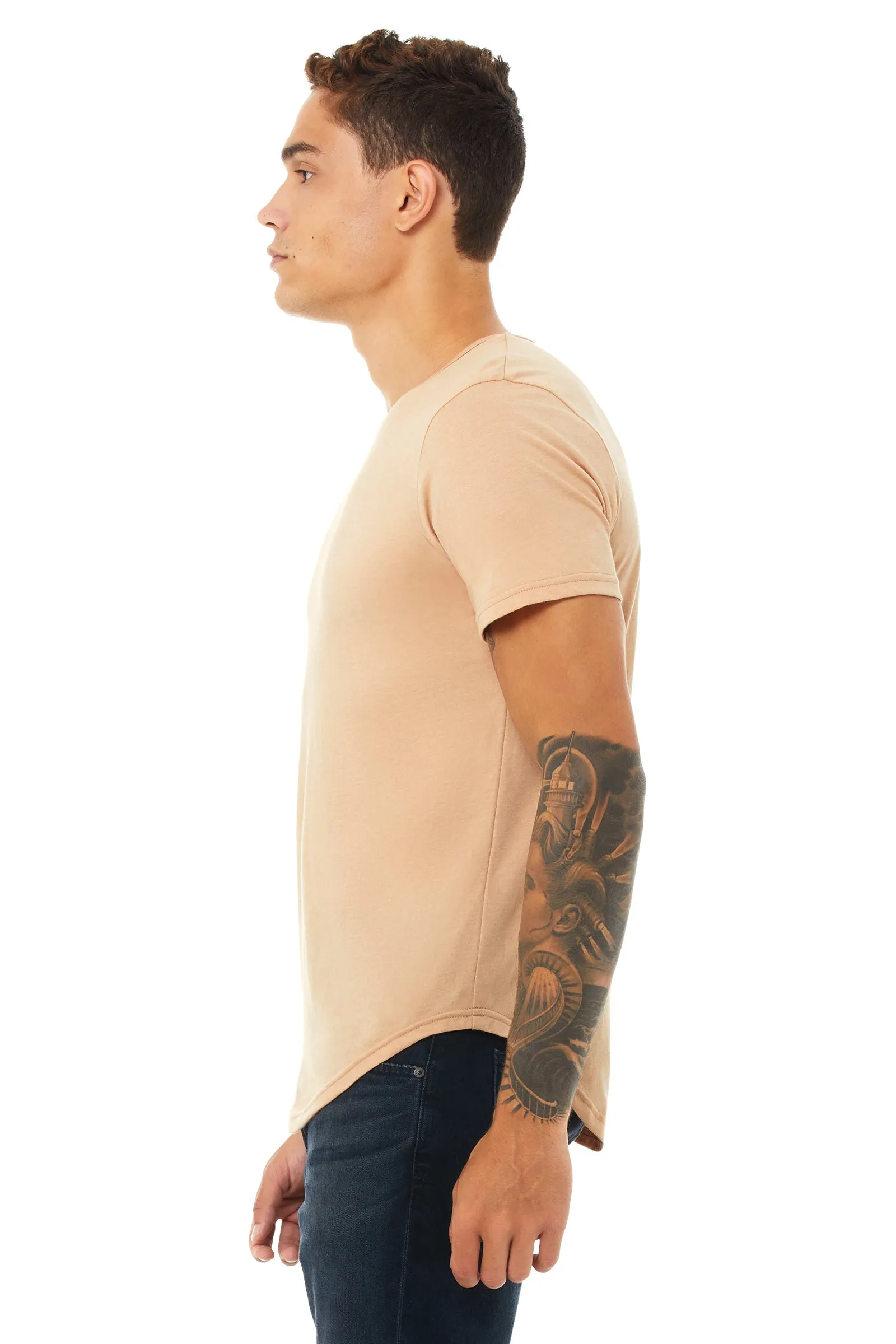 Jersey Short Sleeve T-Shirt with Curved Hem Adult