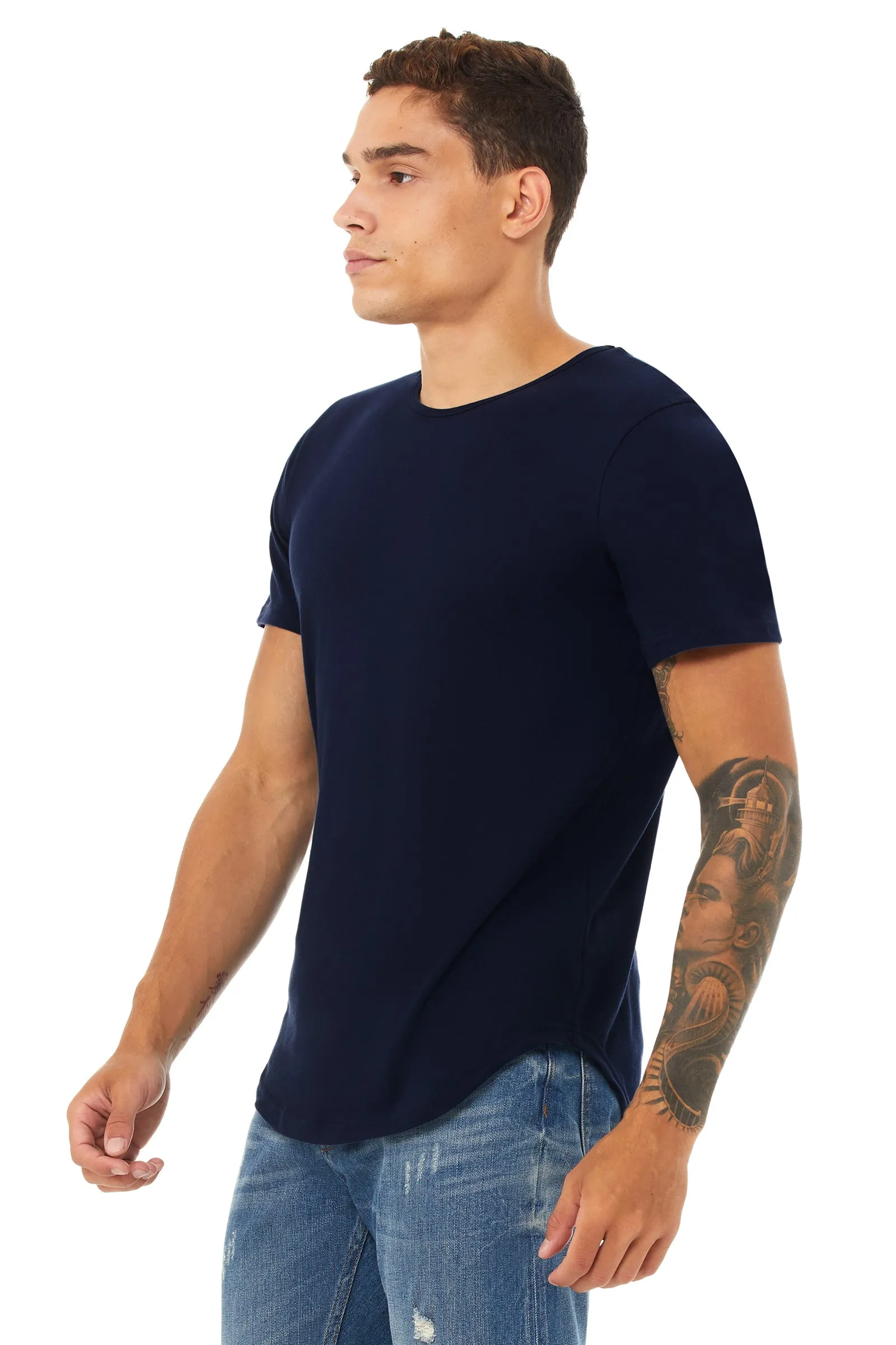 Jersey Short Sleeve T-Shirt with Curved Hem Adult