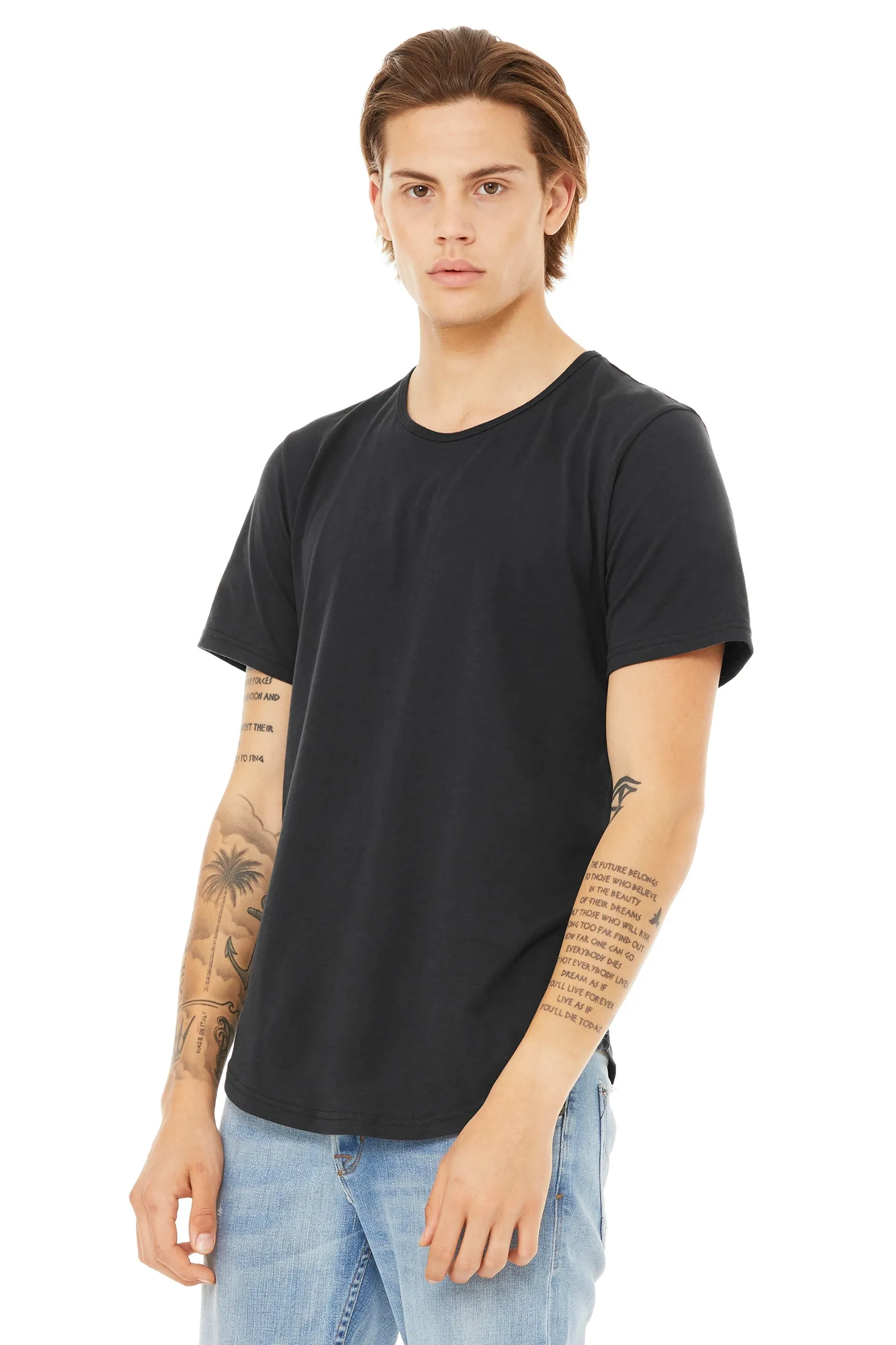 Jersey Short Sleeve T-Shirt with Curved Hem Adult
