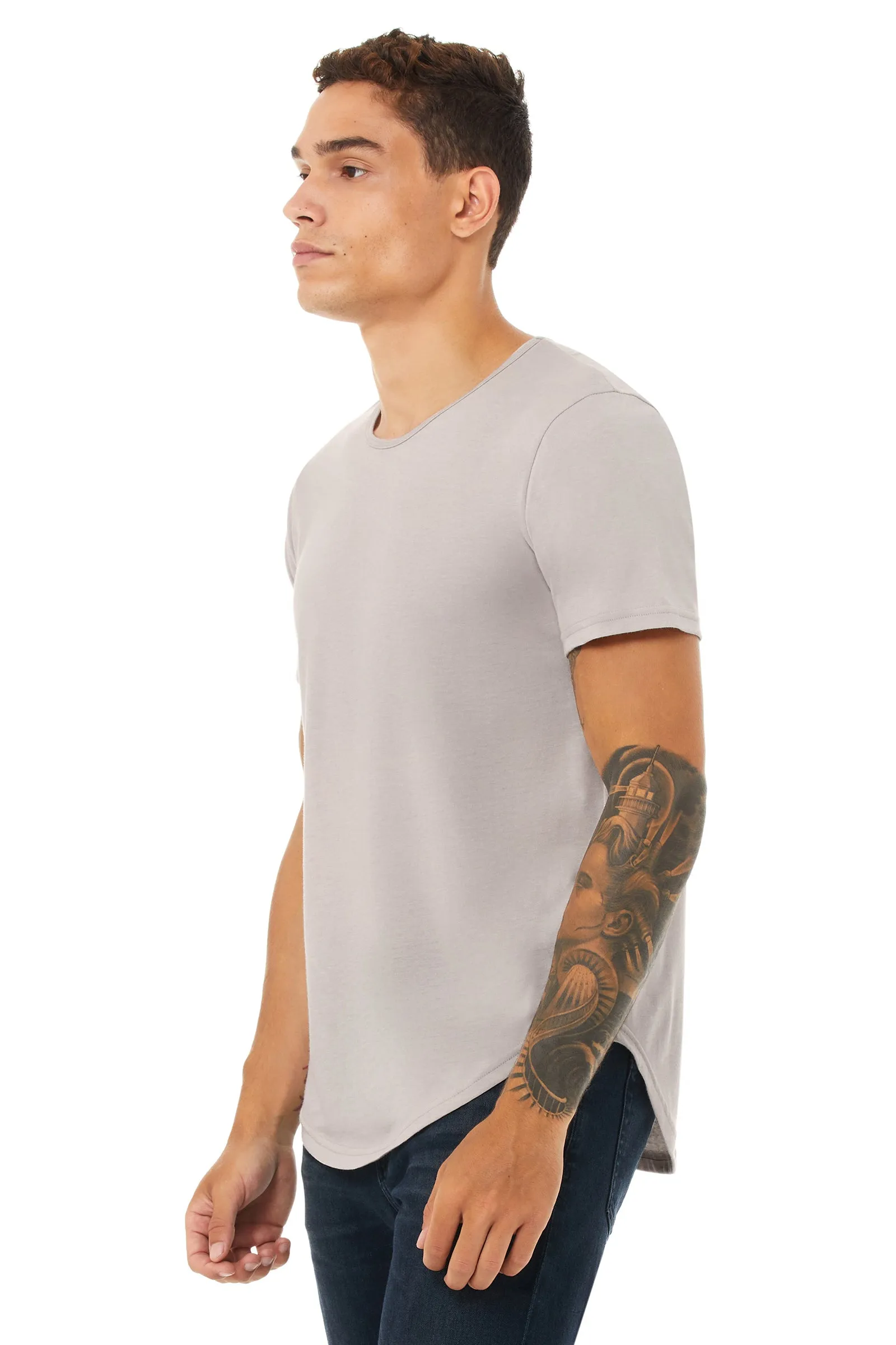 Jersey Short Sleeve T-Shirt with Curved Hem Adult